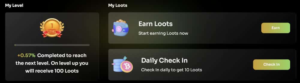 lootgain earn and bonus